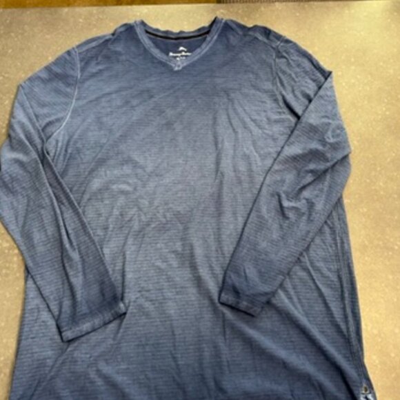 Tommy Bahama Long-Sleeve Crewneck Tee – Blue– Size XLT - Picture 3 of 14
